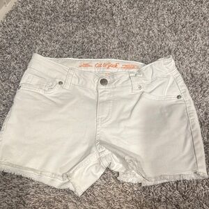 Cat & Jack White Frayed Denim Shorts